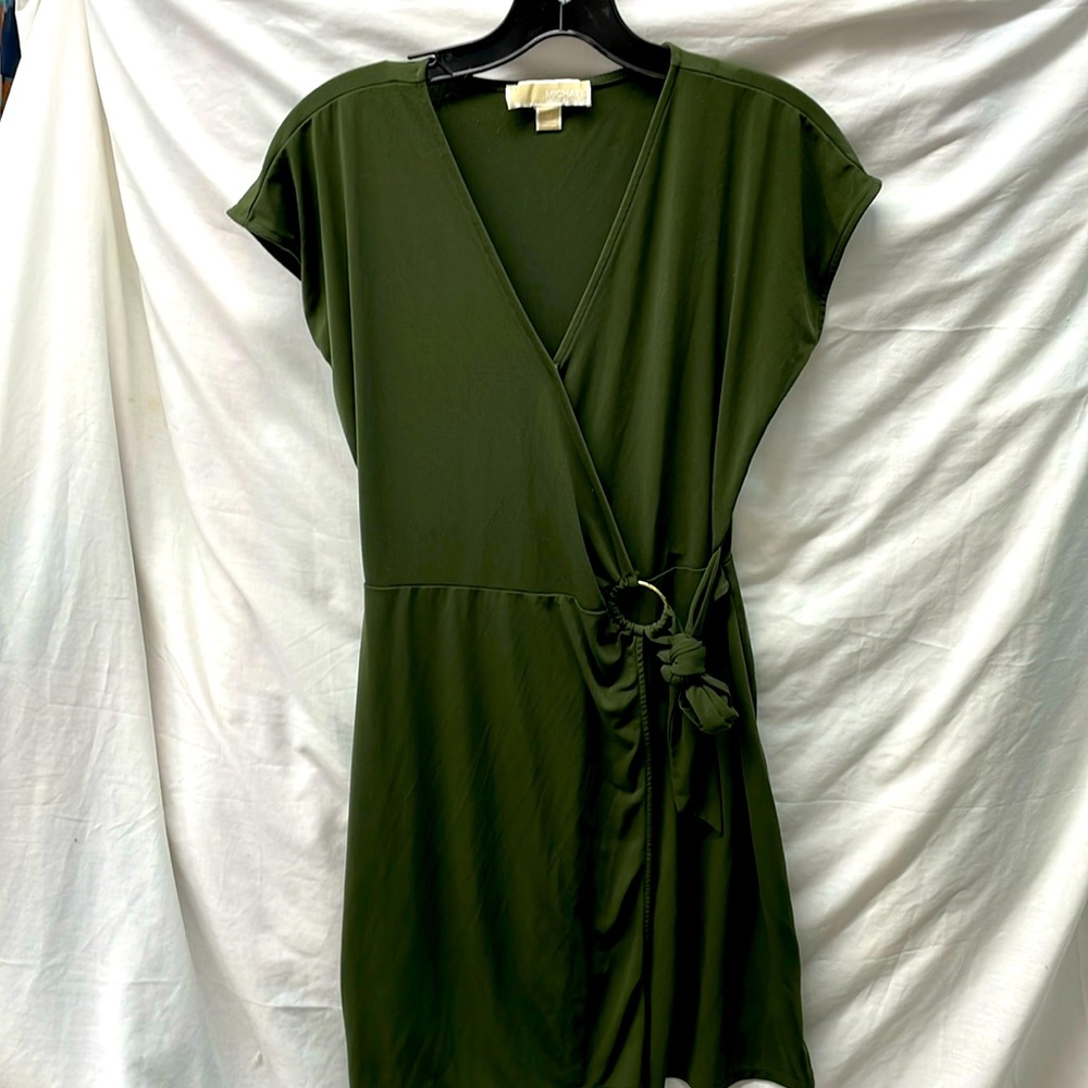 Michael Kors side tie front flap dress ladies sz M 5/17/4